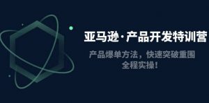 亚马逊·产品开发特训营：产品爆单方法，快速突破重围，全程实操倾城领域-倾城领域