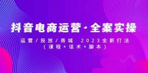 抖音电商运营·全案实操：运营/投放/商城 2023全新打法倾城领域-倾城领域