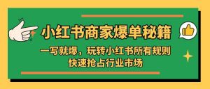 小红书·商家爆单秘籍：一写就爆，玩转小红书所有规则，快速抢占行业市场倾城领域-倾城领域