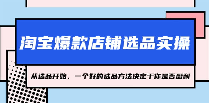 淘宝爆款店铺选品实操，2023从选品开始，一个好的选品方法决定于你是否盈利倾城领域-倾城领域