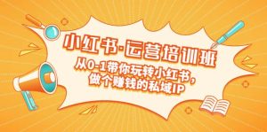 重磅来袭：小红书·运营培训班：从0-1带你玩转小红书，做个赚钱的私域IP倾城领域-倾城领域