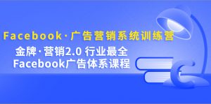 Facebook·广告营销系统训练营：金牌·营销2.0 行业最全Facebook广告·体系倾城领域-倾城领域