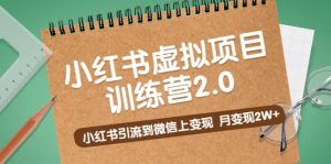 《小红书虚拟项目训练营2.0》小红书引流到微信上变现倾城领域-倾城领域
