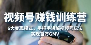 视频号赚钱训练营：6大变现模式，对平台的各项功能详细讲解，实现百万GMV倾城领域-倾城领域