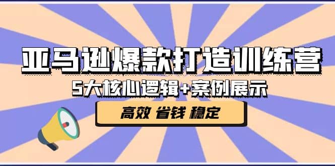 亚马逊爆款打造训练营：5大核心逻辑+案例展示 打造爆款链接 高效 省钱 稳定倾城领域-倾城领域