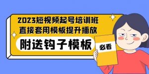 2023最新短视频起号培训班：直接套用模板提升播放，附送钩子模板-31节课倾城领域-倾城领域