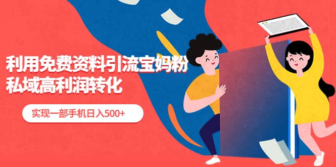 利用免费资料引流宝妈粉，私域高利润转化倾城领域-倾城领域