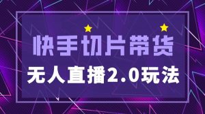 快手网红切片2.0无人直播玩法保姆级教程倾城领域-倾城领域