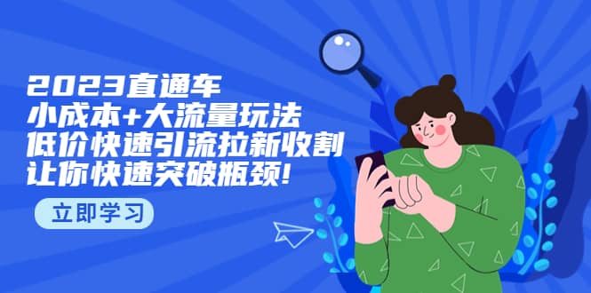 2023直通小成本+大流量玩法，低价快速引流拉新收割，让你快速突破瓶颈倾城领域-倾城领域
