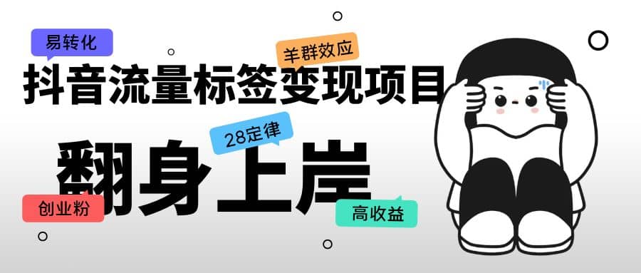 抖音流量标签变现项目，抖音创业粉轻松转化，单价高收益简单倾城领域-倾城领域