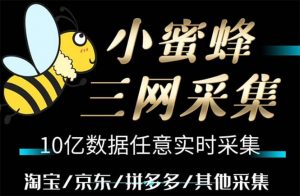 小蜜蜂三网采集，全新采集客源京东拼多多淘宝客户一键导出倾城领域-倾城领域
