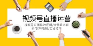 视频号直播运营，视频号直播推流逻辑/流量渠道解析/起号攻略/实操技巧倾城领域-倾城领域