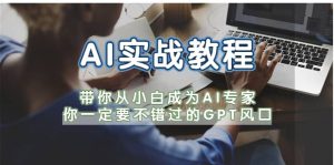 AI实战教程，带你从小白成为AI专家，你一定要不错过的G-P-T风口倾城领域-倾城领域
