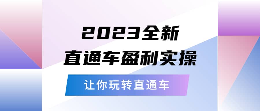 2023全新直通车·盈利实操：从底层，策略到搭建，让你玩转直通车倾城领域-倾城领域