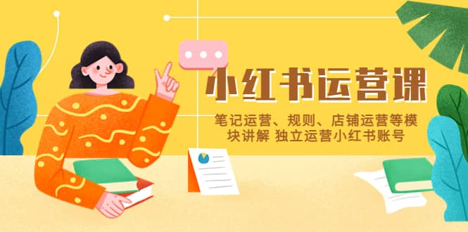 小红书·运营课，笔记运营、规则、店铺运营等模块讲解 独立运营小红书账号倾城领域-倾城领域