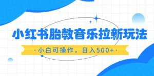 小红书胎教音乐拉新玩法，小白可操作，日入500+（资料已打包）倾城领域-倾城领域