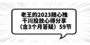 老王的2023随心推+千川投放心得分享（含3个月答疑）59节倾城领域-倾城领域