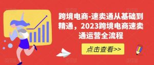 速卖通从0基础到精通，2023跨境电商-速卖通运营实战全流程倾城领域-倾城领域