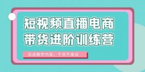 短视频直播电商带货进阶训练营：实战教学内容，干货不废话倾城领域-倾城领域