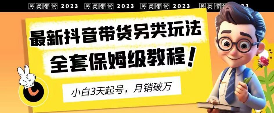 2023年最新抖音带货另类玩法，3天起号，月销破万（保姆级教程）【揭秘】倾城领域-倾城领域