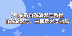7月最新自然流起号教程，自然流起号、主播话术实战课倾城领域-倾城领域