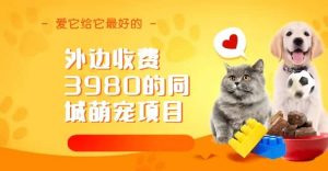 同城萌宠项目，用最冷门的玩法冲击最热门的市场（教程+素材）倾城领域-倾城领域