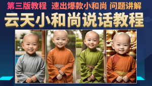 云天小和尚会说话，7天万粉（第3版教程）倾城领域-倾城领域