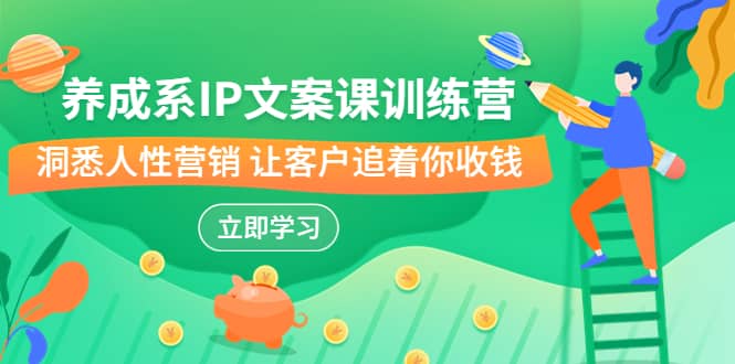 养成系-IP文案课训练营，文案心法的天花板 洞悉人性营销 让客户追着你收钱倾城领域-倾城领域