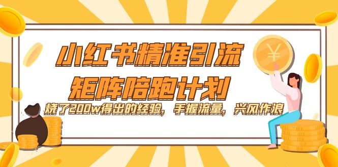 小红书精准引流·矩阵陪跑计划：烧了200w得出的经验，手握流量，兴风作浪！倾城领域-倾城领域