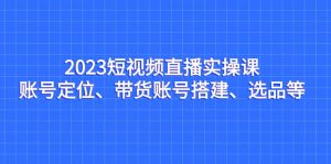 2023短视频直播实操课，账号定位、带货账号搭建、选品等倾城领域-倾城领域