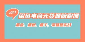 闲鱼电商无货源陪跑课，最全、最新、最干，零基础实战！倾城领域-倾城领域