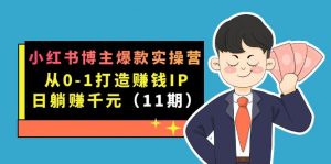 小红书博主爆款实操营·第11期：从0-1打造赚钱IP，日躺赚千元，9月完结新课倾城领域-倾城领域