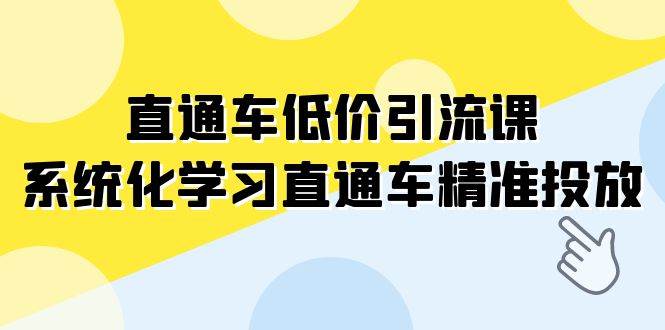 直通车-低价引流课，系统化学习直通车精准投放（14节课）倾城领域-倾城领域