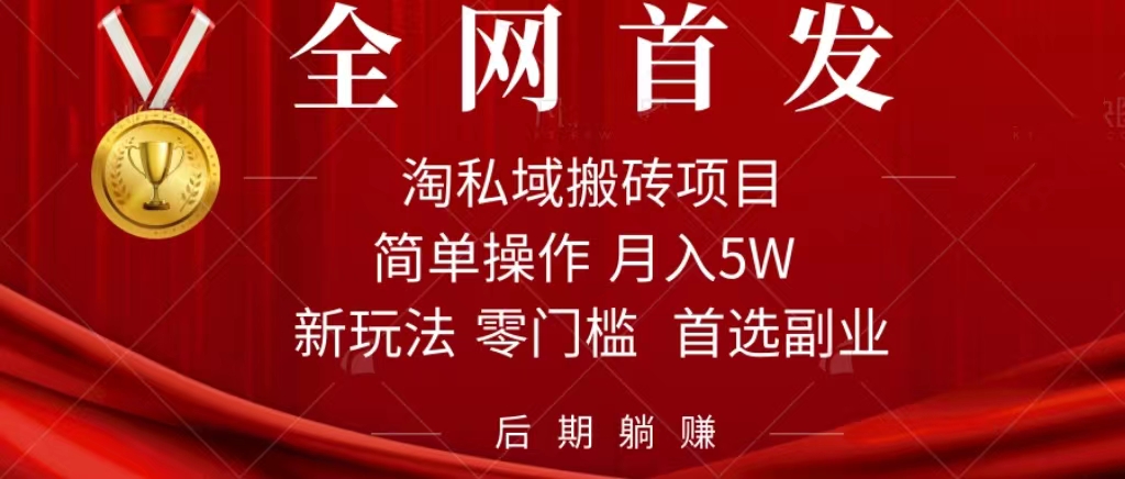 淘私域搬砖项目，利用信息差月入5W，每天无脑操作1小时，后期躺赚倾城领域-倾城领域