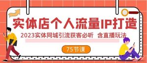 实体店个人流量IP打造 2023实体同城引流获客必听 含直播玩法（75节完整版）倾城领域-倾城领域