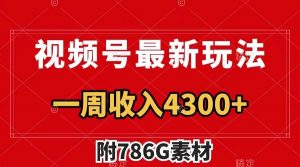 视频号最新玩法 广告收益翻倍 几分钟一个作品 一周变现4300+（附786G素材）倾城领域-倾城领域