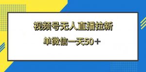 视频号无人直播拉新，新老用户都有收益，单微信一天50+倾城领域-倾城领域
