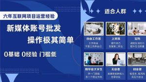 自媒体账号批发，看我怎么一天赚1个W，超简单倾城领域-倾城领域