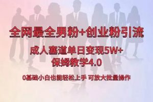 全网首发成人用品单日卖货5W+，最全男粉+创业粉引流玩法，小白也能轻松上手倾城领域-倾城领域