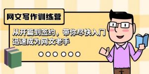 网文写作训练营，从开篇到签约，带你尽快入门，迅速成为网文老手（22节课）倾城领域-倾城领域