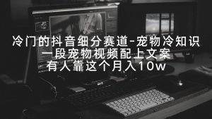 冷门的抖音细分赛道-宠物冷知识，一段宠物视频配上文案，有人靠这个月入10w倾城领域-倾城领域