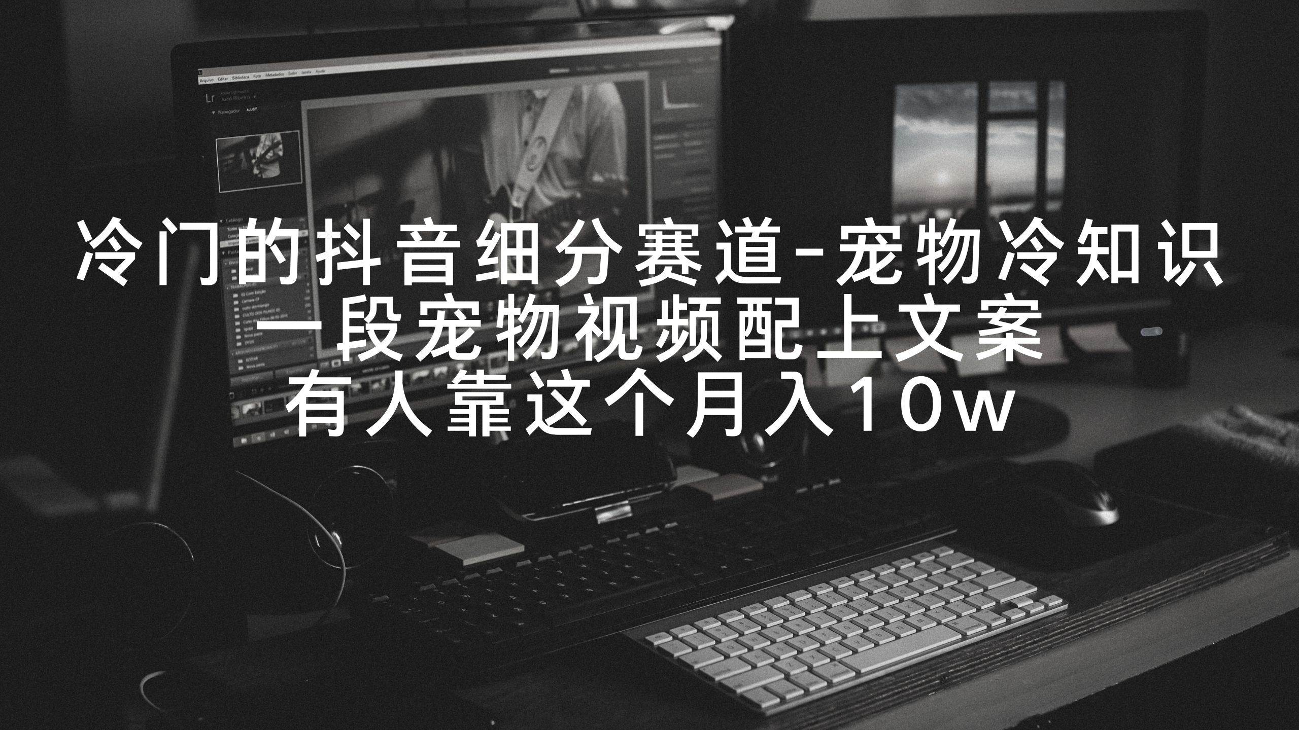 冷门的抖音细分赛道-宠物冷知识,一段宠物视频配上文案,有人靠这个月入10w倾城领域-倾城领域