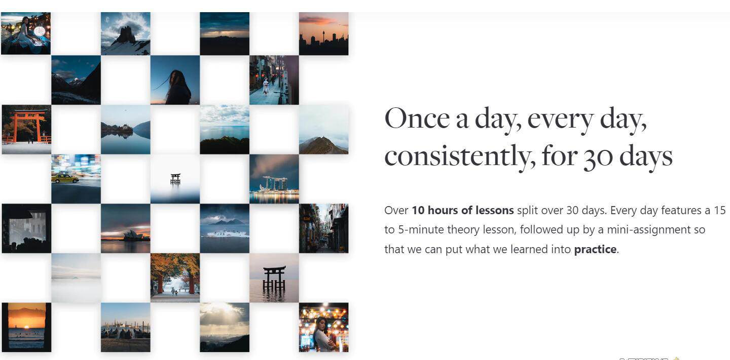 网红摄影师Pat Kay – 30天摄影基础知识加速器教程-30节课-中英字幕倾城领域-倾城领域