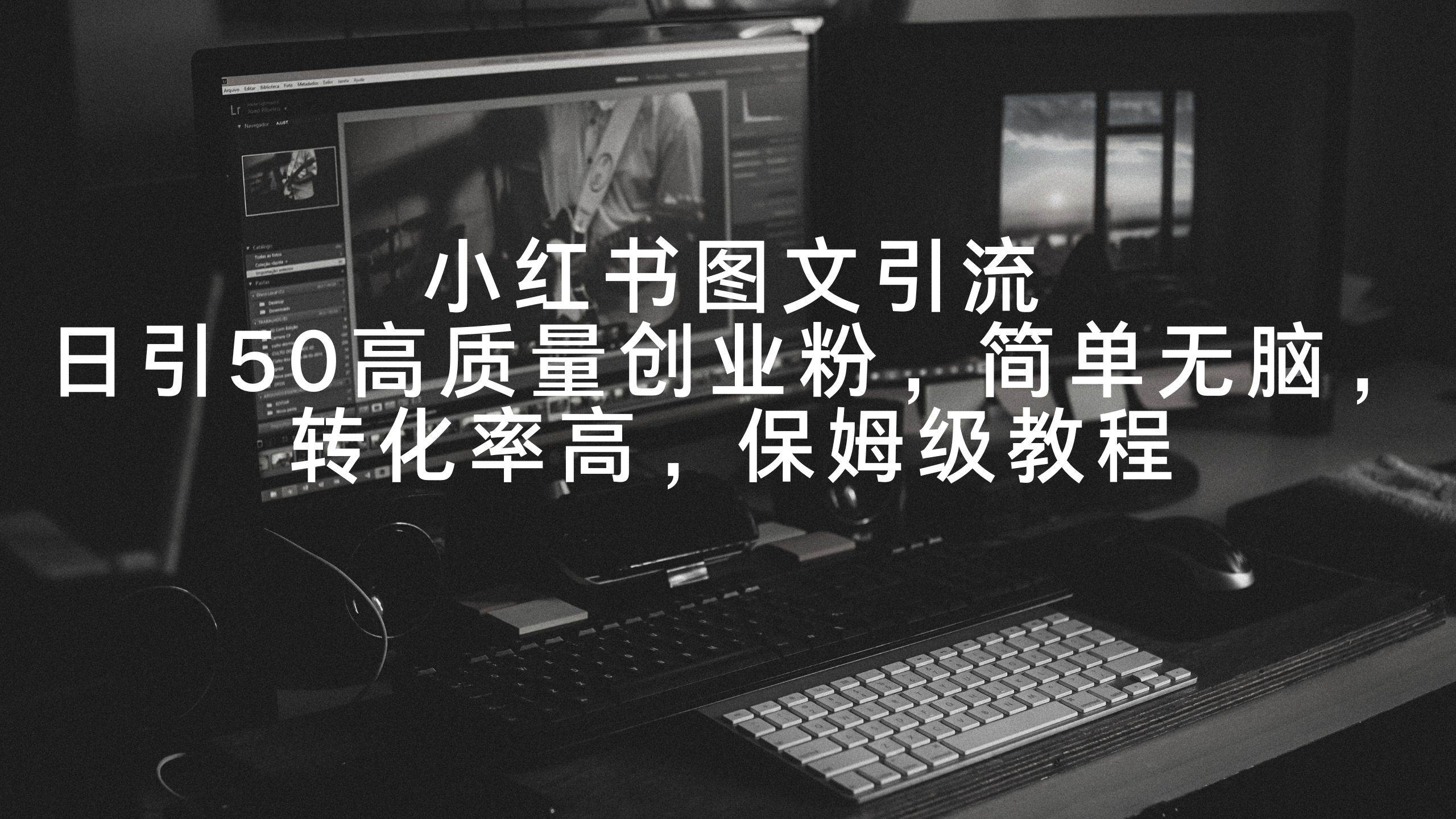 小红书图文引流，日引50高质量创业粉，简单无脑，转化率高，保姆级教程倾城领域-倾城领域