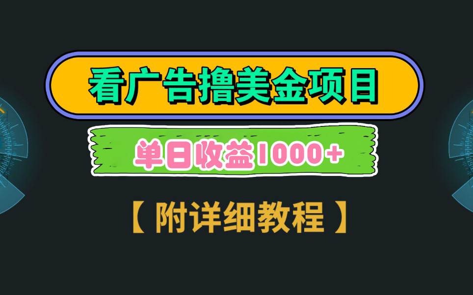 Google看广告撸美金，3分钟到账2.5美元 单次拉新5美金，多号操作，日入1千+倾城领域-倾城领域