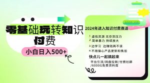 0基础知识付费玩法 小白也能日入500+ 实操教程倾城领域-倾城领域