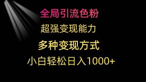 全局引流色粉 超强变现能力 多种变现方式 小白轻松日入1000+倾城领域-倾城领域