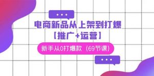 电商 新品从上架到打爆【推广+运营】，新手从0打爆款（69节课）倾城领域-倾城领域