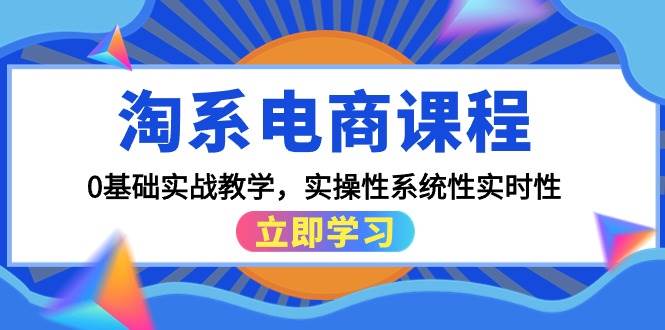 淘系电商课程，0基础实战教学，实操性系统性实时性（15节课）倾城领域-倾城领域