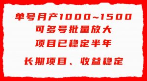 单号月收益1000~1500，可批量放大，手机电脑都可操作，简单易懂轻松上手倾城领域-倾城领域